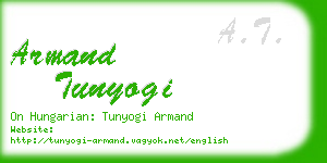 armand tunyogi business card